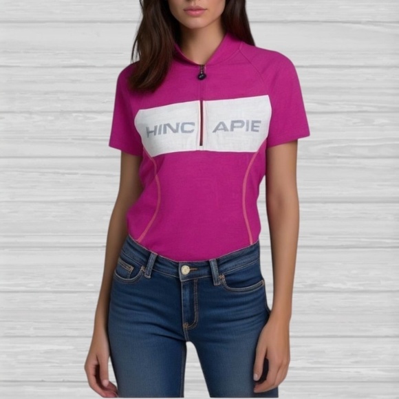 Hincapie Tops - HINCAPIE 100% Merino Wool Jersey Sz. M Fiesole Wool Cycling Garnet Made in USA